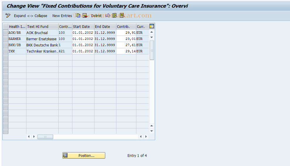 SAP TCode S_AHR_61006227 - IMG Activity: OHADSVF13