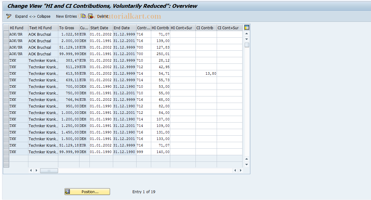 SAP TCode S_AHR_61006228 - IMG Activity: OHADSVF14