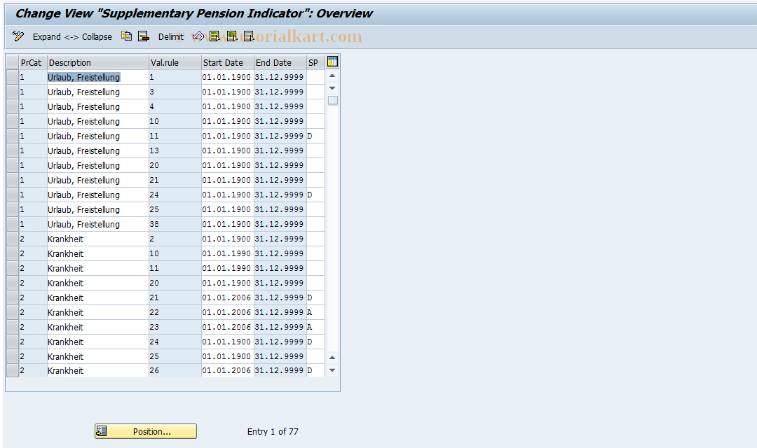 SAP TCode S_AHR_61006233 - IMG Activity: OHADSVE23