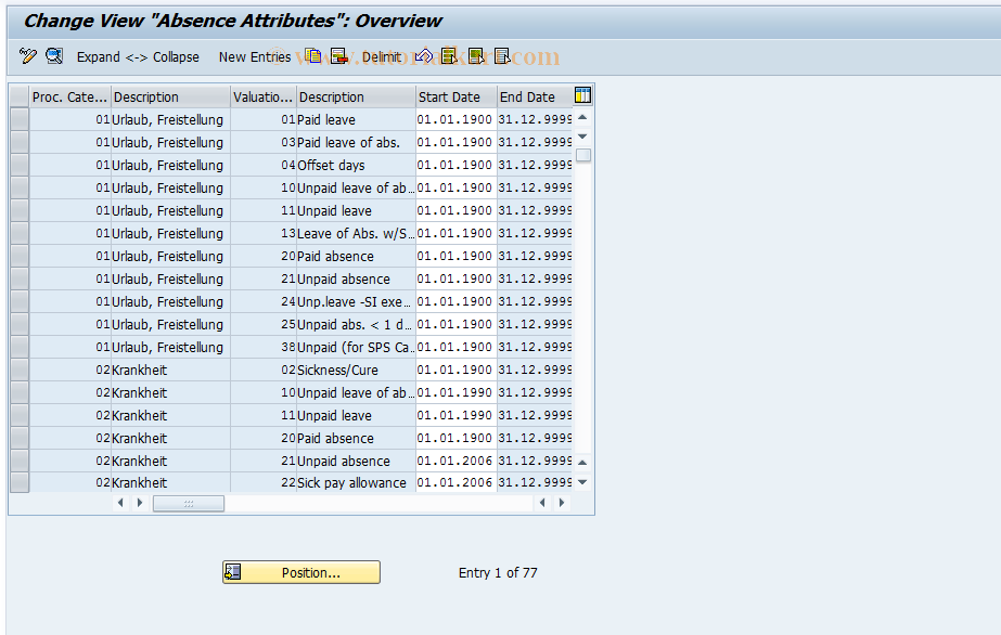 SAP TCode S_AHR_61006245 - IMG Activity: OHADAB008