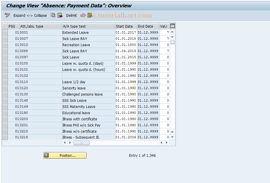 SAP TCode S_AHR_61006253 - IMG Activity: OHADAB002