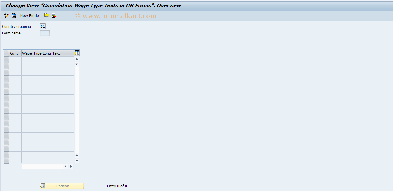 SAP TCode S_AHR_61006257 - IMG Activity: OHADBEBB18E