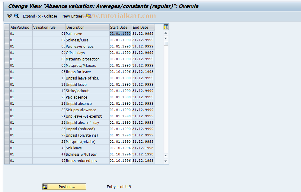 SAP TCode S_AHR_61006266 - IMG Activity: OHADAB012