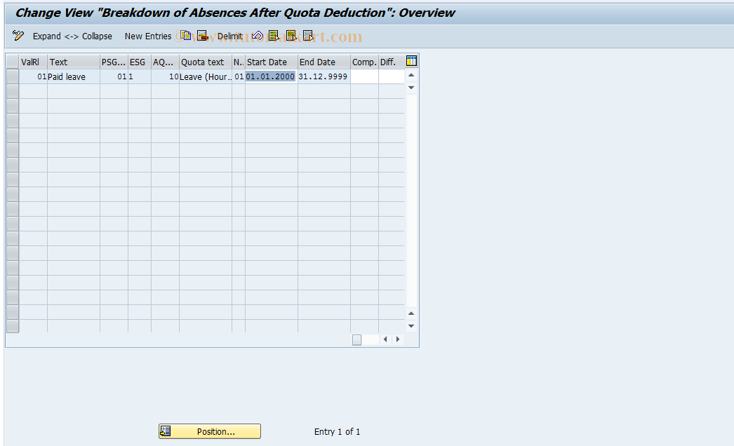 SAP TCode S_AHR_61006269 - IMG Activity: OHADAB200