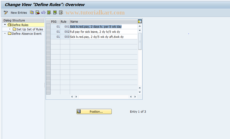 SAP TCode S_AHR_61006271 - IMG Activity: OHADABAE1