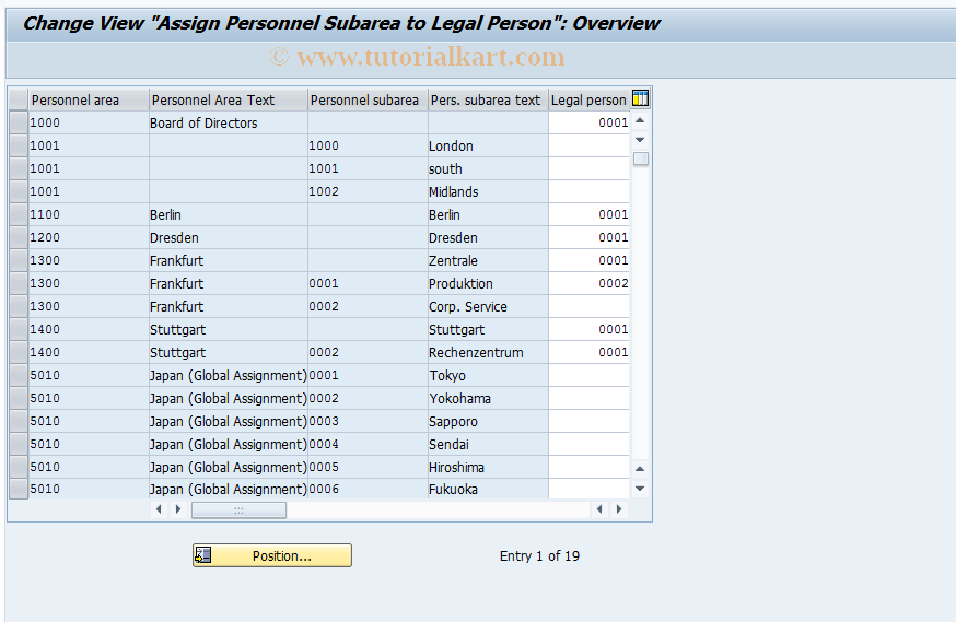 SAP TCode S_AHR_61006275 - IMG Activity: OHADUM003