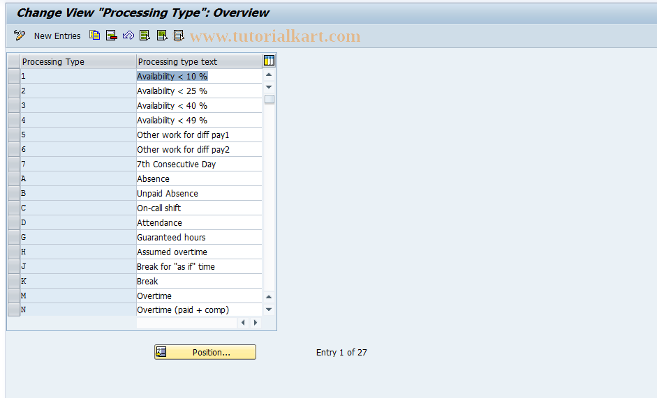 SAP TCode S_AHR_61006299 - IMG Activity: OHADTI130