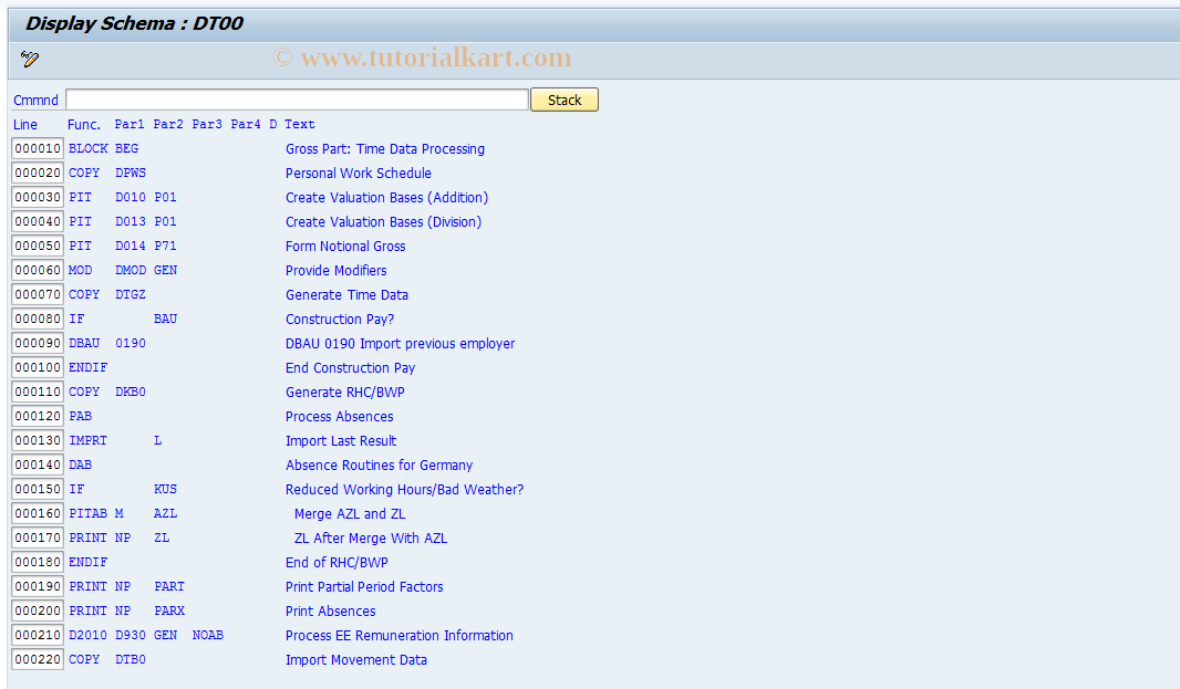 SAP TCode S_AHR_61006300 - IMG Activity: OHADTI210