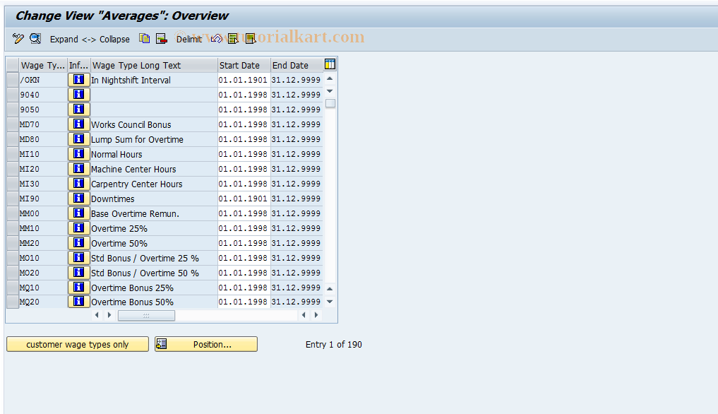 SAP TCode S_AHR_61006307 - IMG Activity: OHADAVBAS