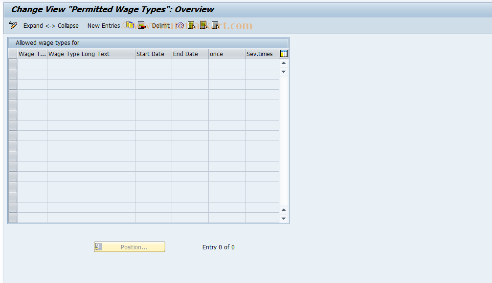 SAP TCode S_AHR_61006308 - IMG Activity: OHADNZC444