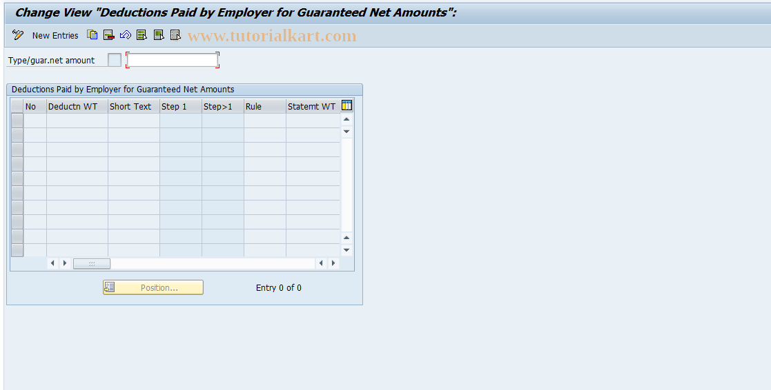 SAP TCode S_AHR_61006310 - IMG Activity: OHADNZC30