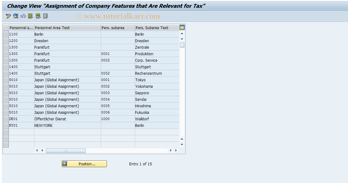 SAP TCode S_AHR_61006314 - IMG Activity: OHADSTA02