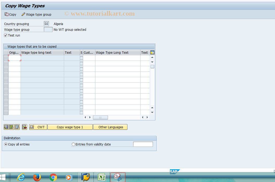 SAP TCode S_AHR_61006319 - IMG Activity: OHADNZC42