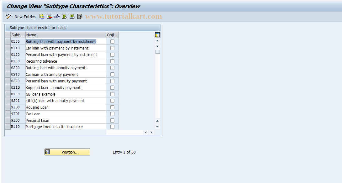 SAP TCode S_AHR_61006712 - IMG activity: OHABR_DL031