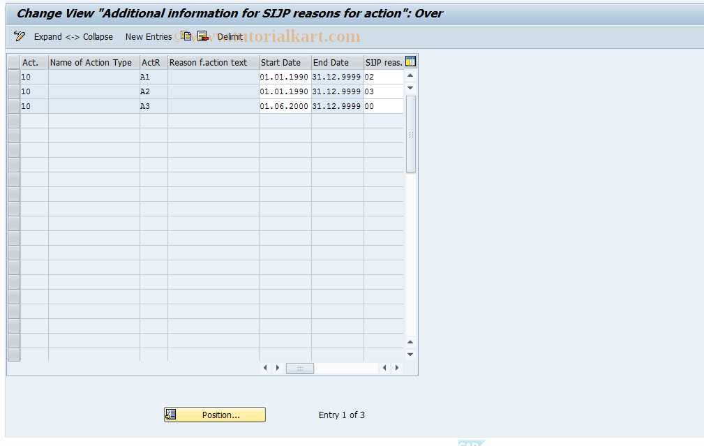 SAP TCode S_AHR_61006726 - IMG-Activity: OHAARSI001