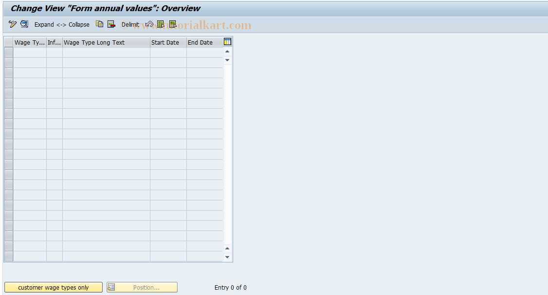 SAP TCode S_AHR_61006728 - IMG-Activity: OHAMX_JW000