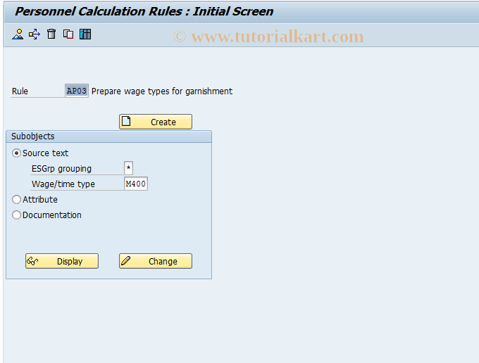 SAP TCode S_AHR_61006741 - IMG Activity: OHAA6031