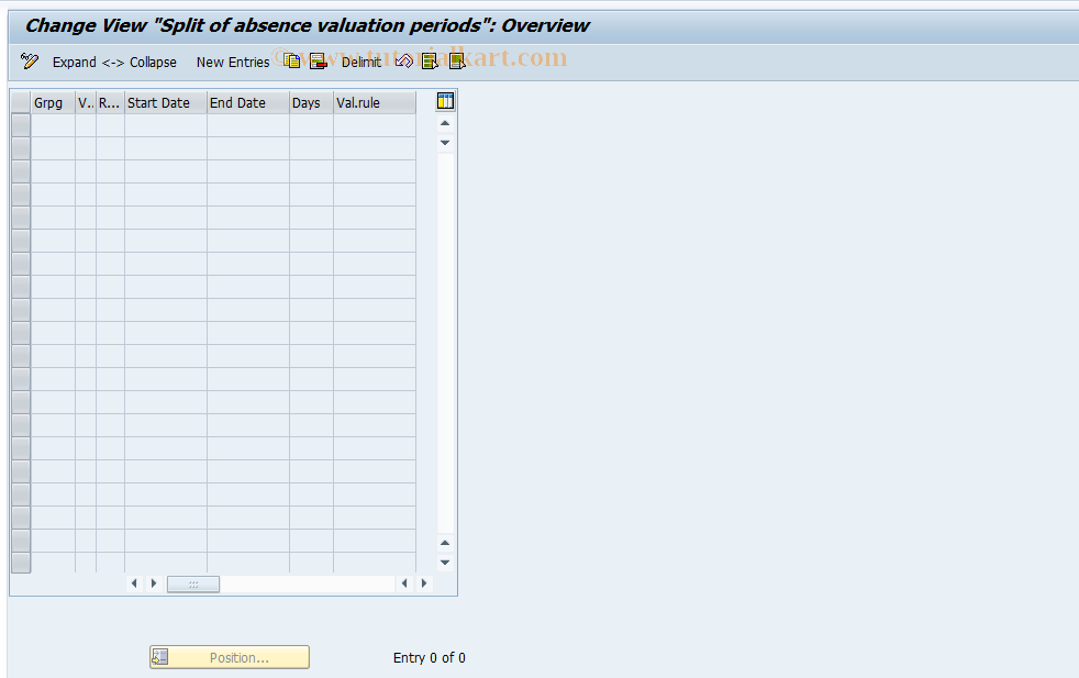 SAP TCode S_AHR_61006745 - IMG activity: OHABR_AU002