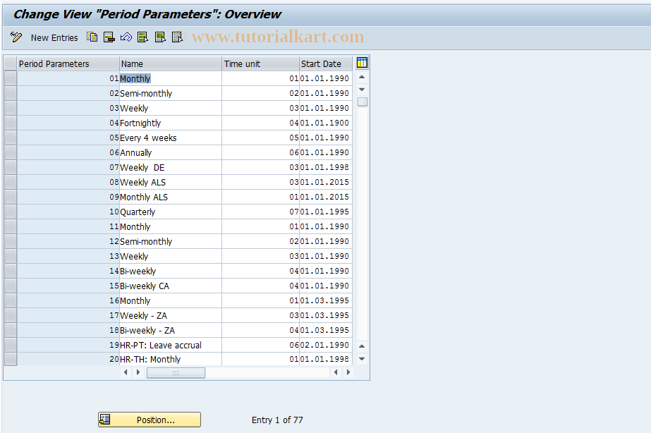 SAP TCode S_AHR_61006764 - IMG activity: OHABR_UM012