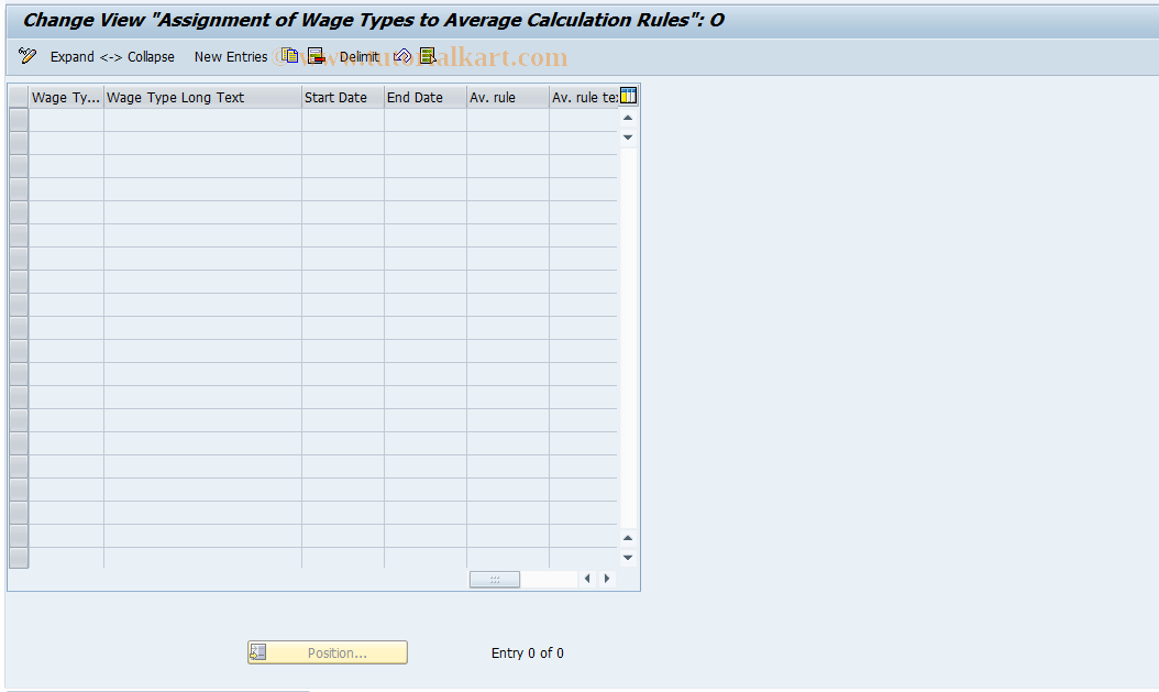 SAP TCode S_AHR_61006792 - IMG activity: OHABR_AV_P