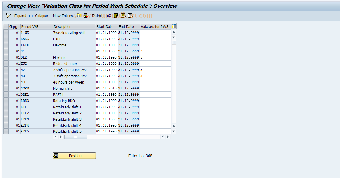 SAP TCode S_AHR_61006795 - IMG-Activity: OHAAR_TI361