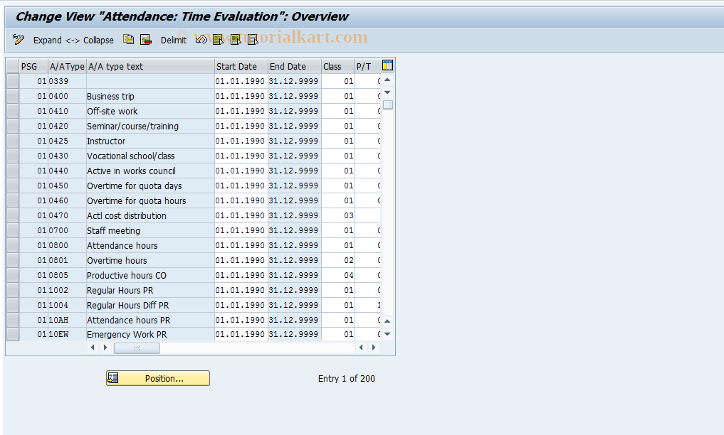 SAP TCode S_AHR_61006799 - IMG-Activity: OHAMX_EVAL000