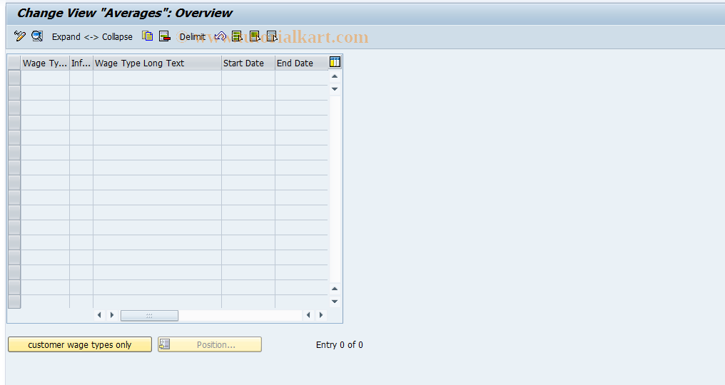 SAP TCode S_AHR_61006800 - IMG-Activity: OHAAR_AV_2W