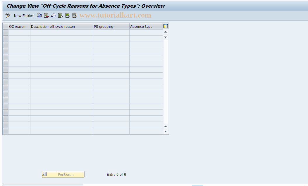 SAP TCode S_AHR_61006805 - IMG-Activity: OHAMX_OCA001