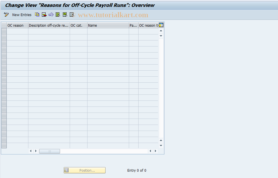 SAP TCode S_AHR_61006813 - IMG activity: OHABR_OCR0001