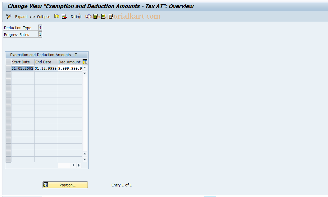 SAP TCode S_AHR_61006825 - IMG Activity: OHAA2043