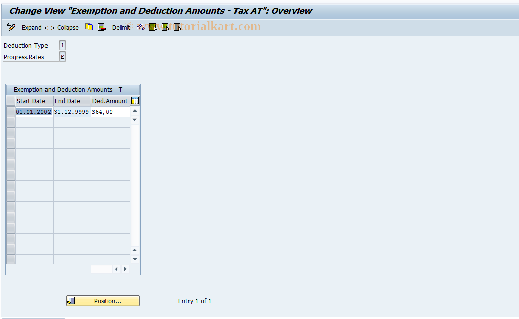 SAP TCode S_AHR_61006843 - IMG Activity: OHAA2041