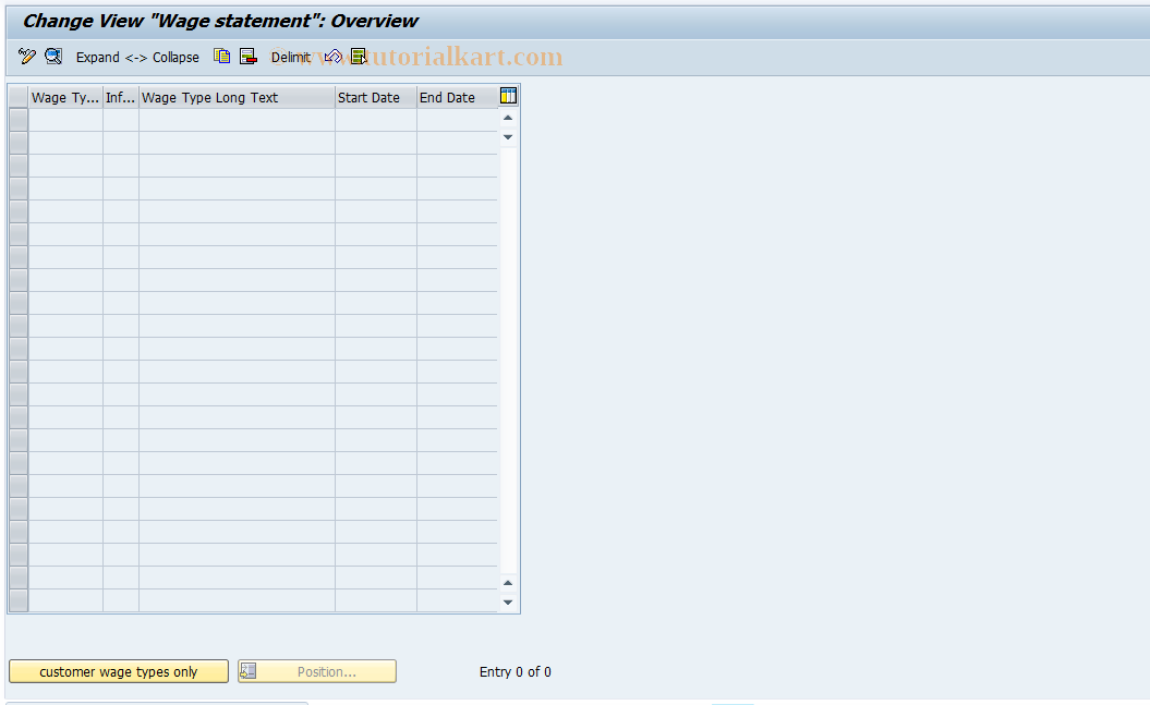 SAP TCode S_AHR_61006900 - IMG Activity: OHACST031