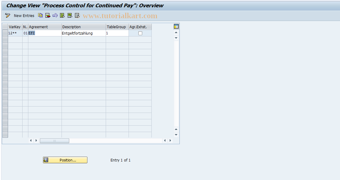 SAP TCode S_AHR_61006908 - IMG Activity: SIMG_OHAA416