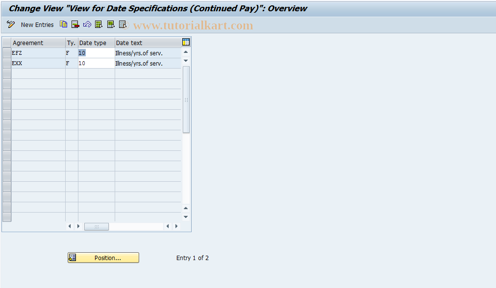 SAP TCode S_AHR_61006914 - IMG Activity: SIMG_OHAA406