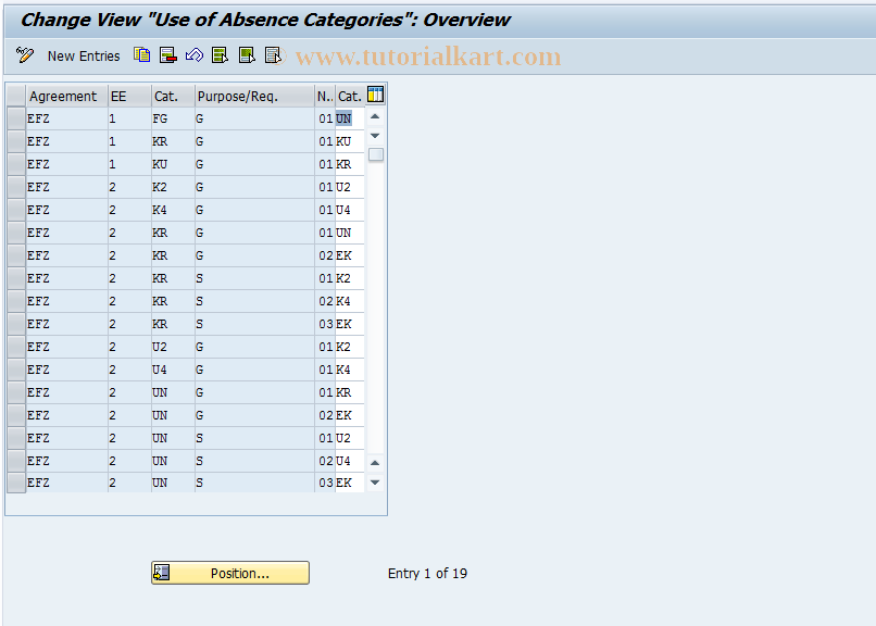 SAP TCode S_AHR_61006919 - Customizing Activity: SIMG_OHAA409