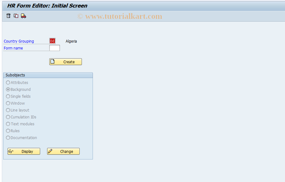 SAP TCode S_AHR_61006925 - IMG Activity: SIMG_OHAC615