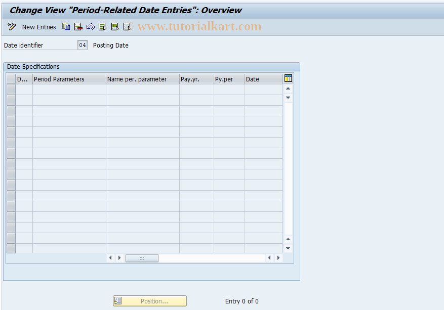 SAP TCode S_AHR_61006943 - Customizing Activity: OHAARI063