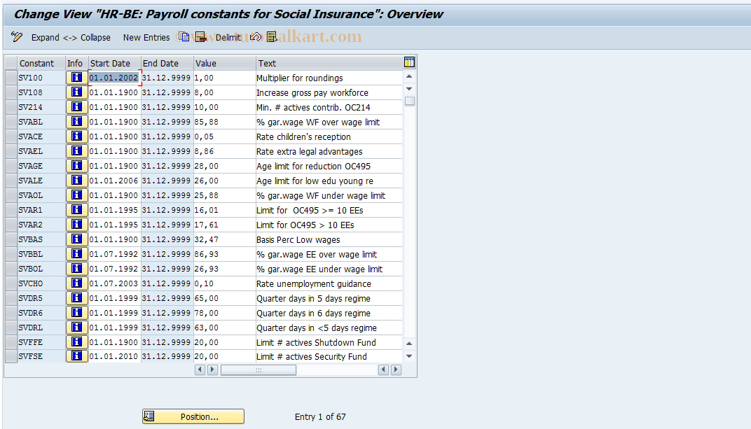 SAP TCode S_AHR_61006956 - IMG Activity: OHAB4001