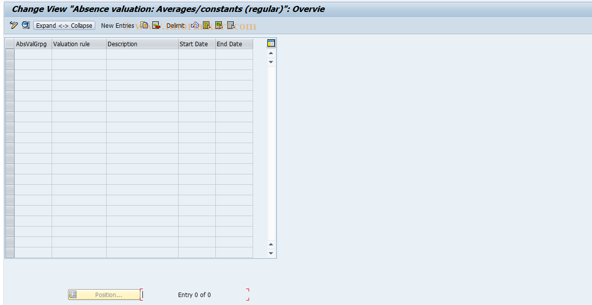 SAP TCode S_AHR_61006994 - IMG-Aktivität: OHAWAB012