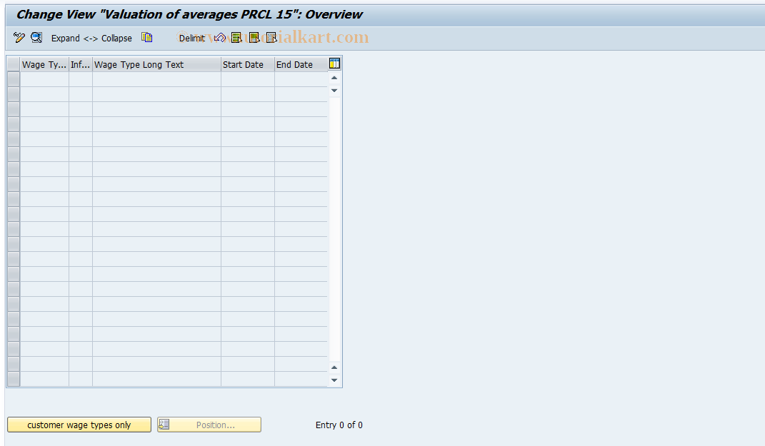 SAP TCode S_AHR_61007005 - IMG Activity: OHACAVP15