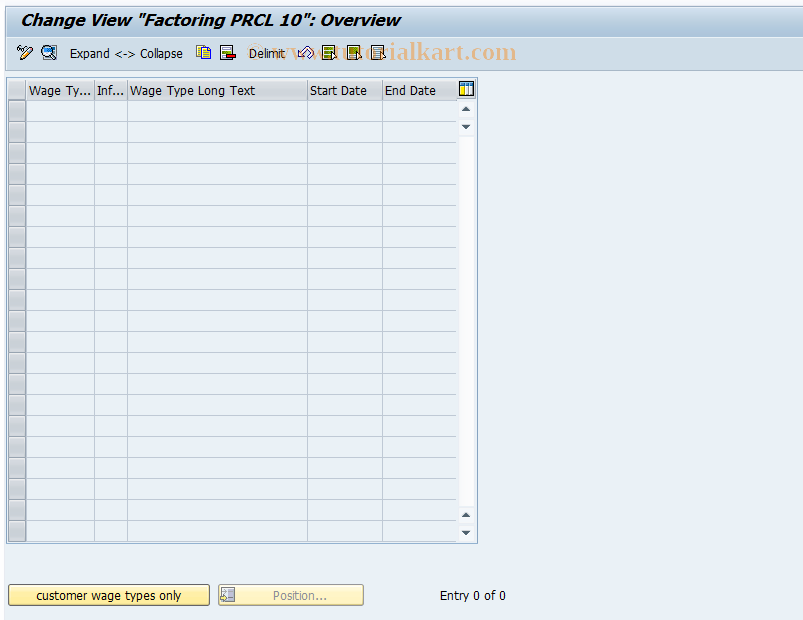 SAP TCode S_AHR_61007012 - Customizing Activity: OHAAQU302