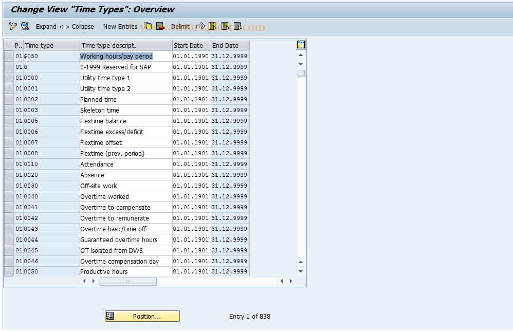 SAP TCode S_AHR_61007033 - IMG Activity: OHACTI110