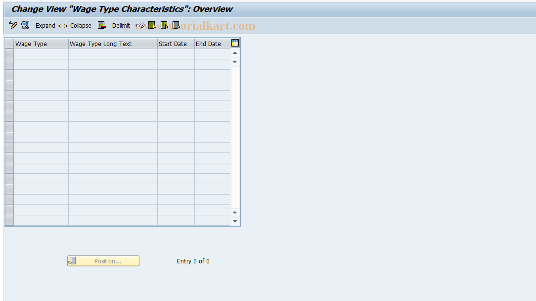 SAP TCode S_AHR_61007039 - IMG-Aktivität: OHAWUM026