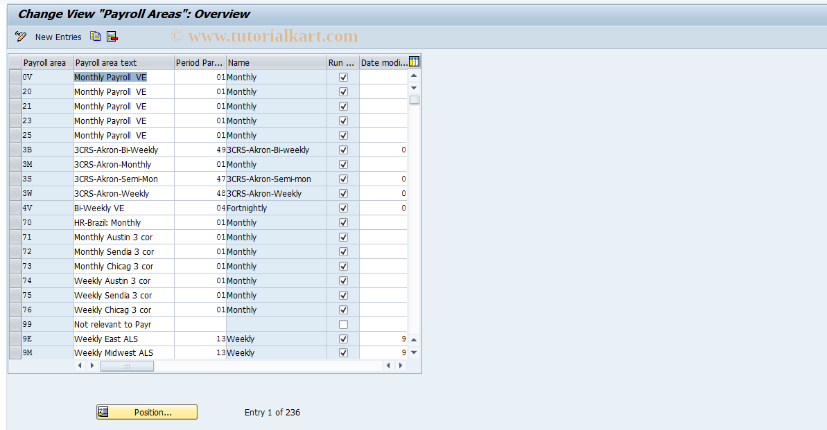 SAP TCode S_AHR_61007043 - IMG-Aktivität: OHAWUM006