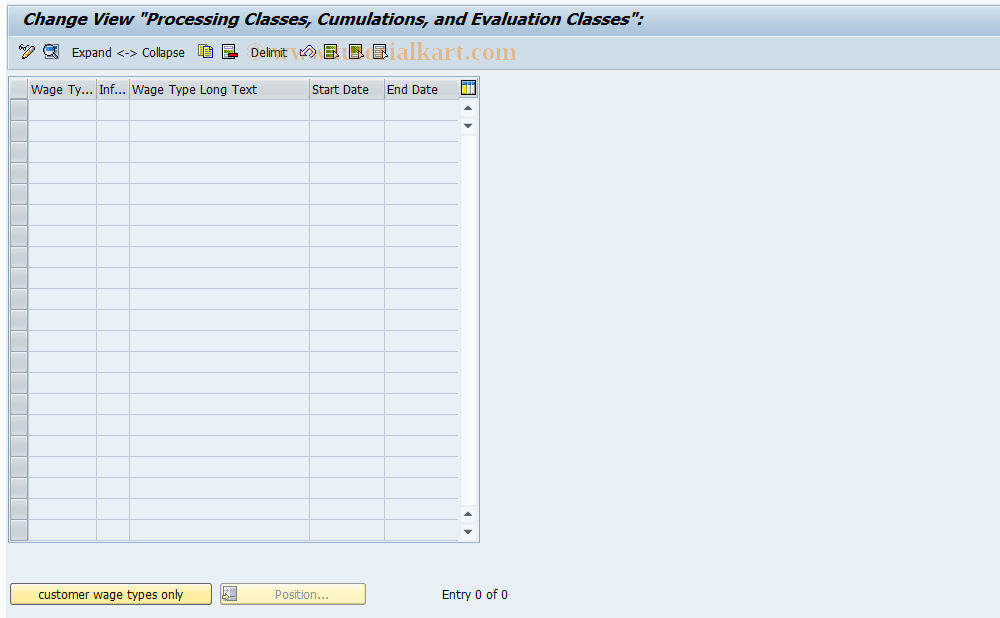 SAP TCode S_AHR_61007059 - IMG-Aktivität: OHAWKF002