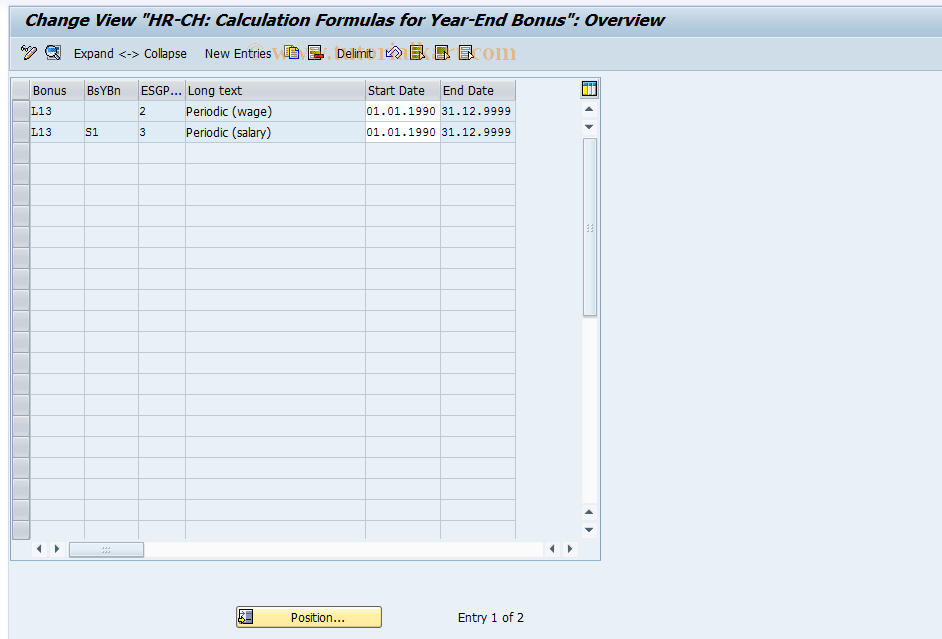 SAP TCode S_AHR_61007071 - IMG Activity: OHACS0001