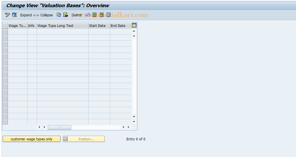 SAP TCode S_AHR_61007084 - IMG-Aktivität: OHATW_BW019