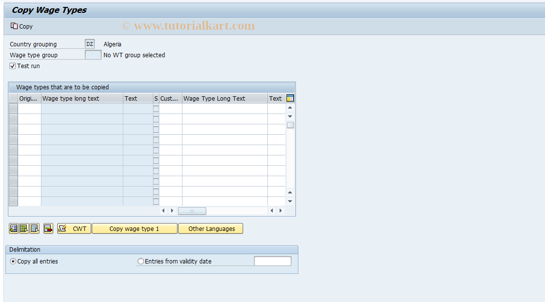 SAP TCode S_AHR_61007097 - IMG-Aktivität: OHATW_TX211