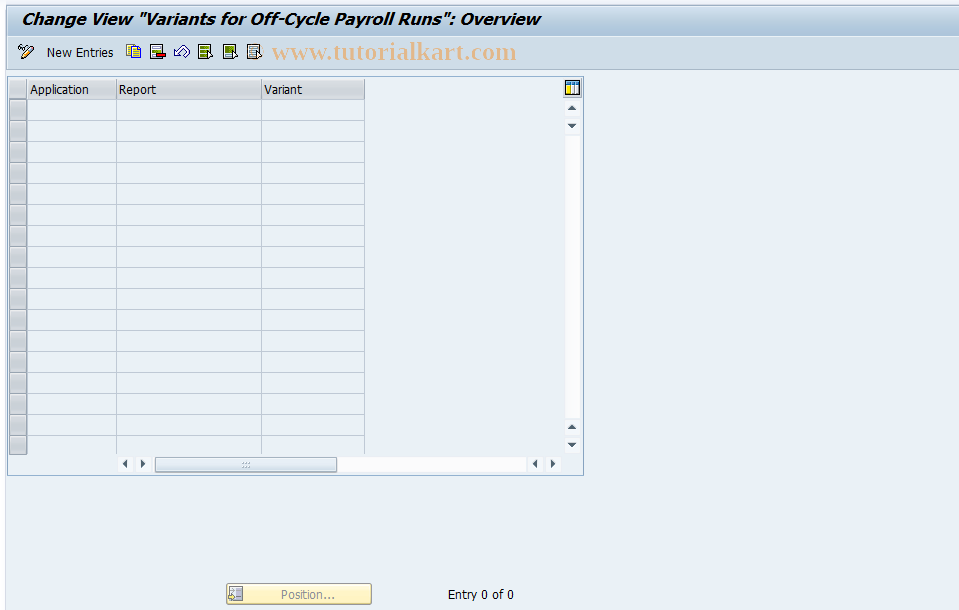 SAP TCode S_AHR_61007112 - IMG-Aktivität: OHAROC020