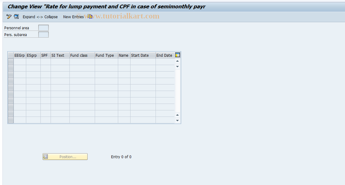 SAP TCode S_AHR_61007115 - IMG-Aktivität: OHARMM000